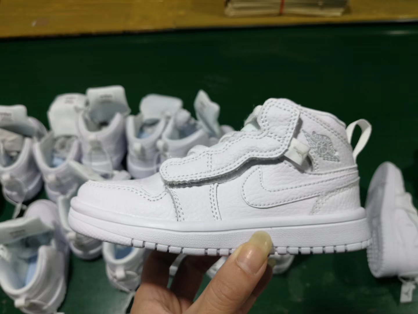 New Kids Air Jordan 1 All White Shoe